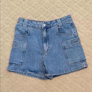Topshop Cargo Denim Women's High Rise Shorts size 2